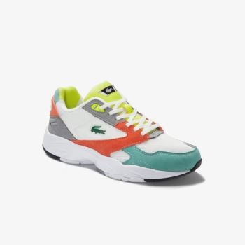 Lacoste Storm 96 LO Mesh and Leather Sneakers Dámské - Tenisky Oranžové / Světle Zelene | CZ-8xta8Q